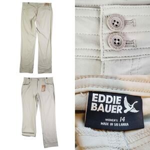 Eddie Bauer Pants Sightscape Horizon Convertible Roll Up Women’s 14 Khaki